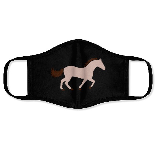 Design Running horse silhouette Face Masks