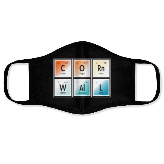 Cornwall | Periodic Table of Elements Face Masks