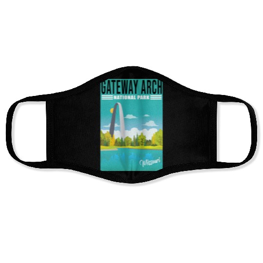 Gateway Arch National Park Missouri, St Louis Face Masks