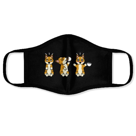 Shiba Inu Coffee Lover Face Masks
