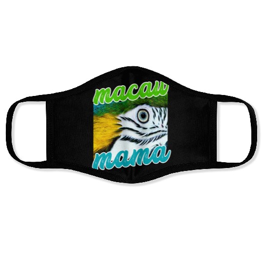 Blue And Yellow Macaw - Parrot Face Masks