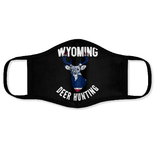 Wyoming Deer Hunting Buck Stag Hunter Face Masks