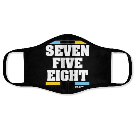 Seven Five Eight (Black) Face Masks