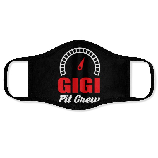 Gigi Racing Car Bday Party Family Matching Pit Cre Face Masks