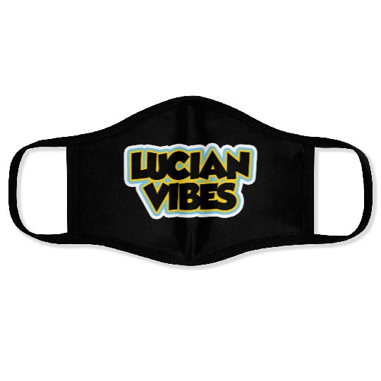 Lucian Vibes (White) Face Masks
