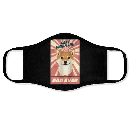 Best Shiba Inu Dad Ever I Shiba Inu Lover Face Masks