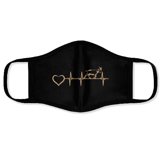 Goat Heartbeat Heart Goat Farm Goat Farmer Goat Lo Face Masks