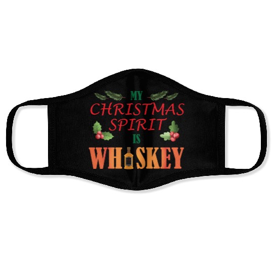 Christmas Spirit Whiskey Face Masks