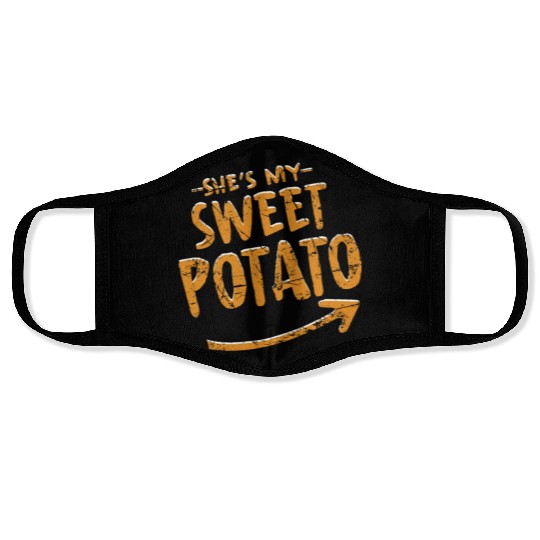 She Is My Sweet Potato Face Masks