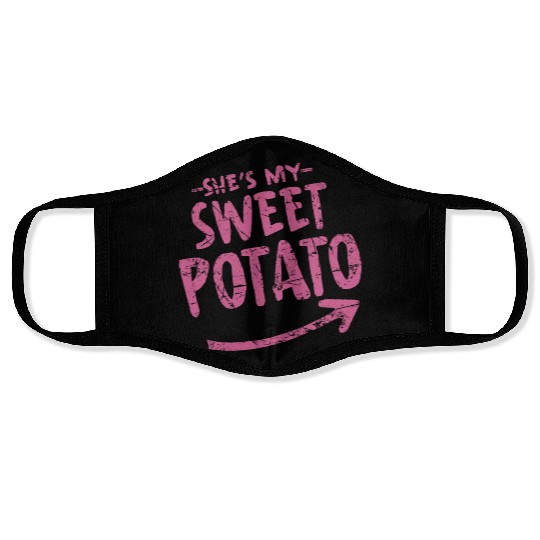 she is my sweet potato Face Masks
