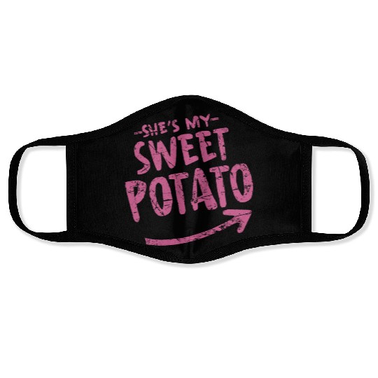 she is my sweet potato Face Masks