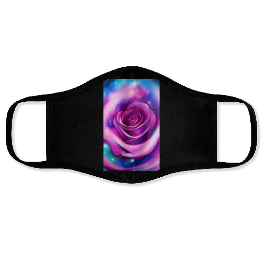 Galaxy rose Face Masks