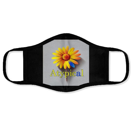Colorful flower, atypical or neurodivergent Face Masks