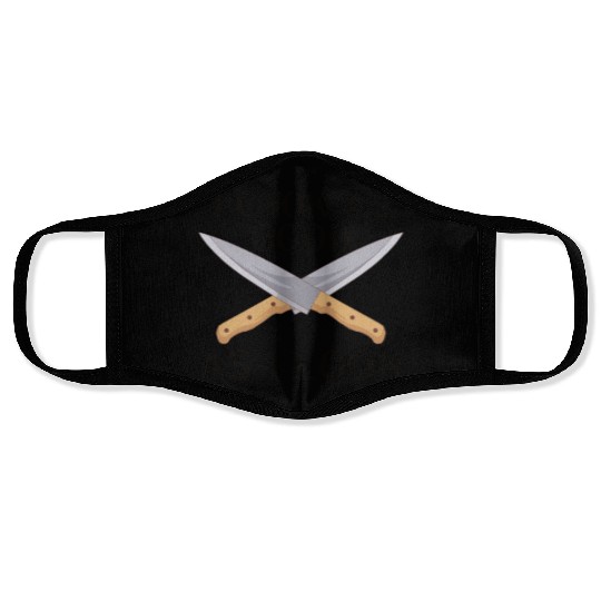Chef Cook Kitchen Restaurant Knives Cookout Face Masks