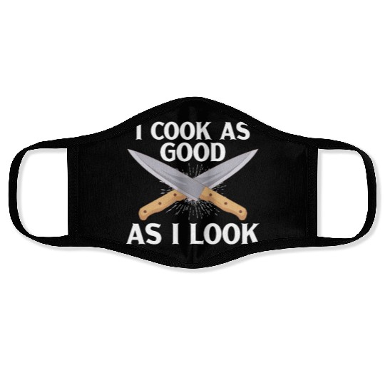 Chef Cook Kitchen Restaurant Knives Cookout Face Masks