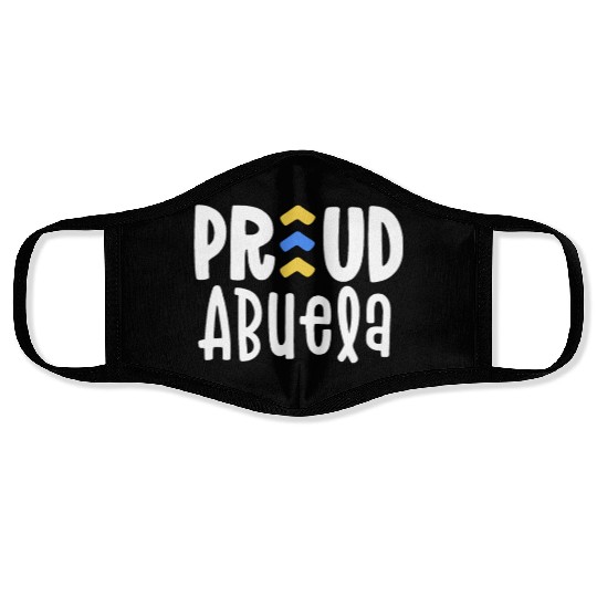 Proud Abuela Down Syndrome Grandma Family T21 Face Masks