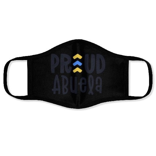 Proud Abuela Down Syndrome Grandma Family T21 Face Masks