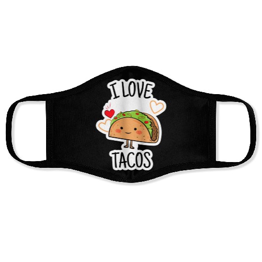 I Love Tacos Face Masks