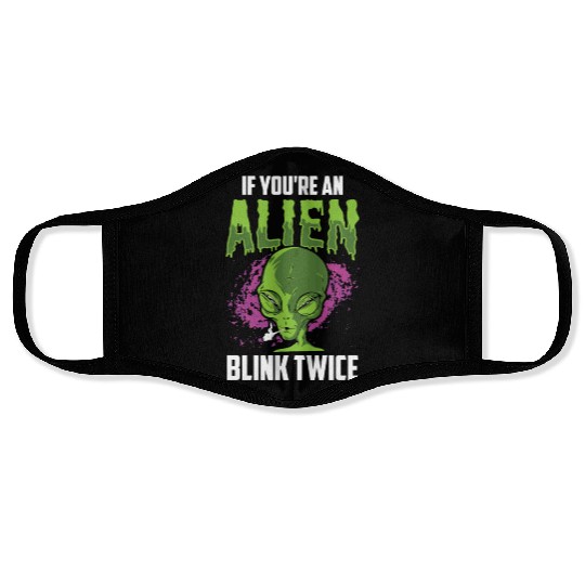 If You're An Alien Blink Twice Space Astronaut Face Masks
