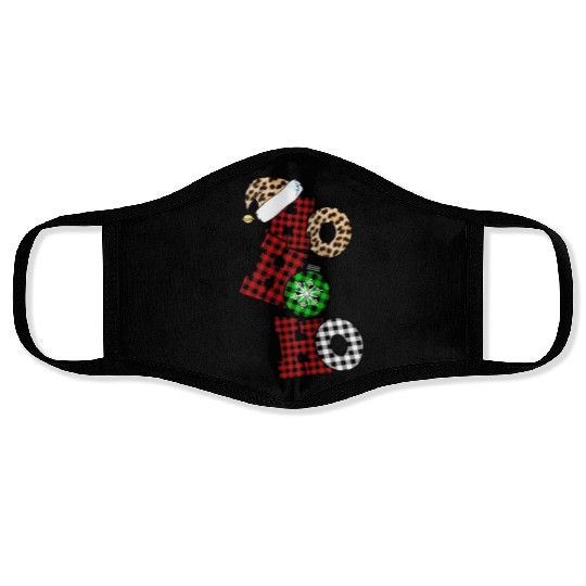 Xmas Christmas Ho Ho Ho Snowflakes Face Masks