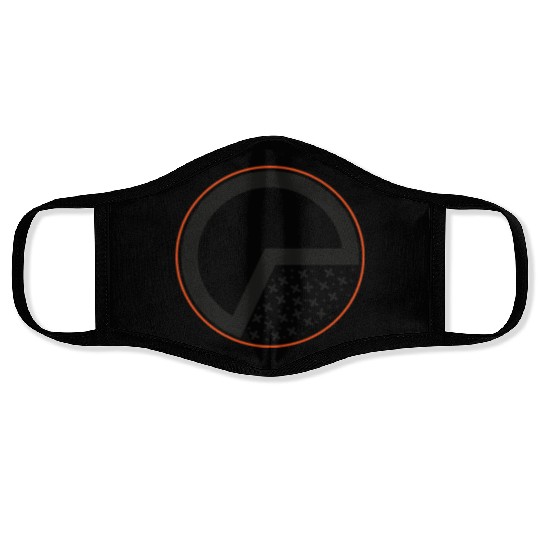 half circle art design illustration Face Masks