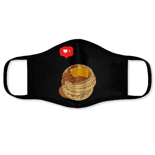 Waffle lover Face Masks