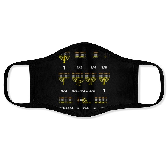 Hanukkah Math Fractions Menorah Chanukah Teacher Face Masks