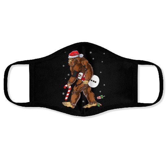 Bigfoot Christmas Funny Winter Boys Men Sasquatch Face Masks