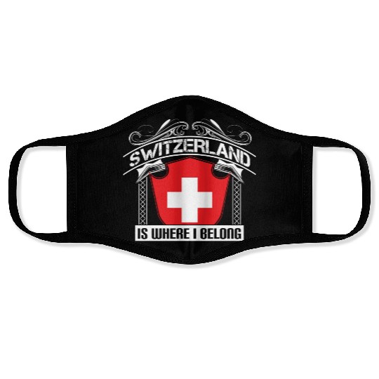 Switzerland Alps State Gift Idea Face Masks