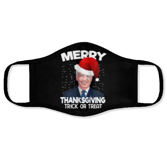 Funny Joe Biden Merry Thanksgiving Trick Or Treat Face Masks