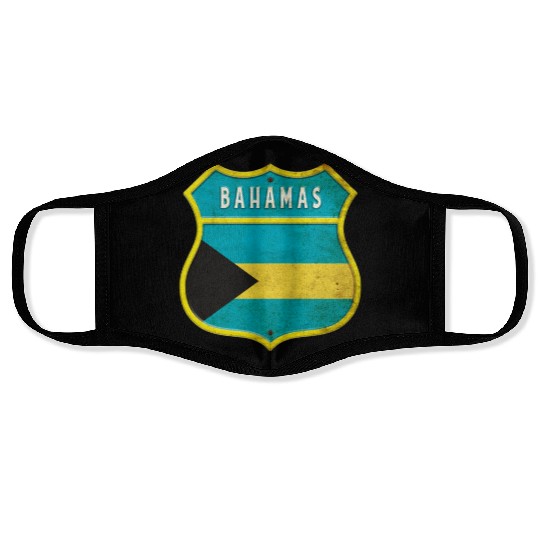 Bahamas coat of arms flag design Face Masks