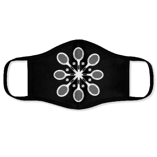 Tennis Christmas Snowflake Pattern Face Masks