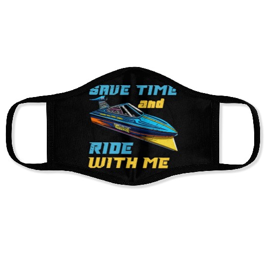 Drag Boat Racing Racer Speed Boat Driver Face Masks