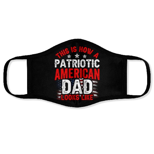 This Is How A Patriotic American Dad Looks Like US Face Masks
