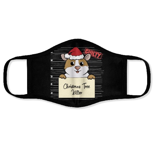 Guinea pig christmas funny prison Face Masks