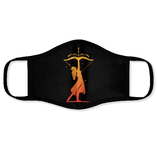 Sagittarius Archer Zodiac Fire Sign Face Masks