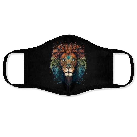 Mandala Lion Face Masks