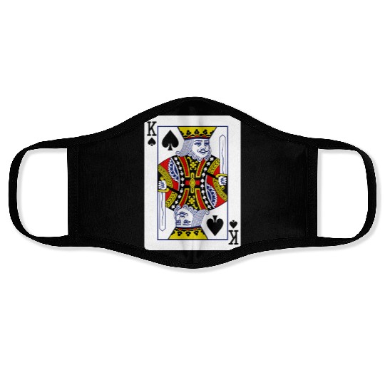 King Of Spades Playing Card Face Masks
