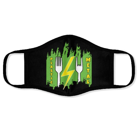 Rock Sign Funny Fork Metal Kid Music Lover Rocker Face Masks