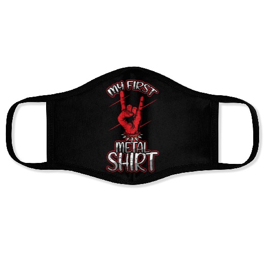 Metal Kid Rocker Sign Rock Hand First Metal Face Masks
