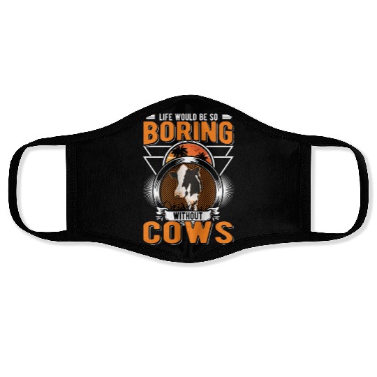 Cow Gift Cattle Cows Breeder Face Masks