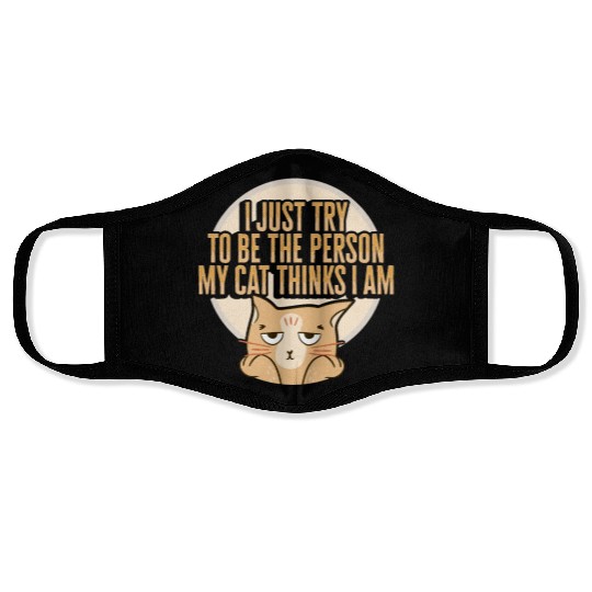 Cat Meme Design for a Cat Lady or Cat Mom Face Masks