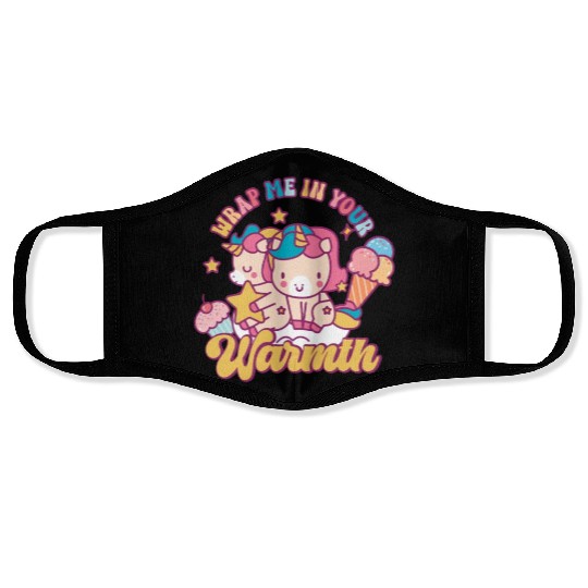 Rainbow Animal Unicorn Winter Season Lover Face Masks