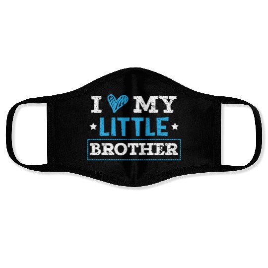 I Love My Little Brother Best Bro Ever Brotherhood Face Masks