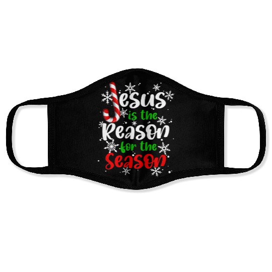 Jesus is The Reason for the Season Candy Christian Face Masks