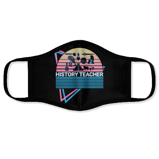 History Teacher Retro Face Masks