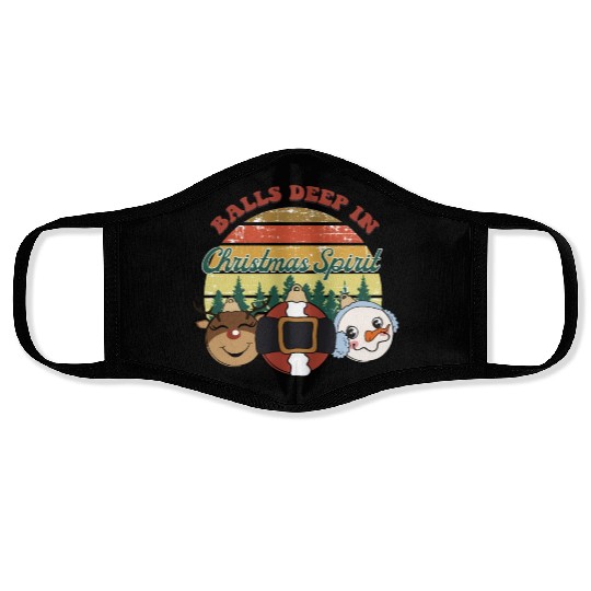 christmas spirit sublimation Face Masks