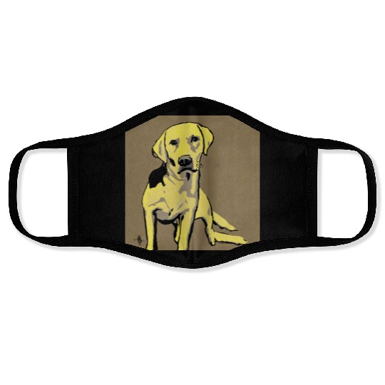 Yellow Labrador Retreiver Face Masks