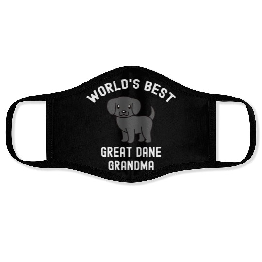 World's Best Great Dane Grandma Face Masks