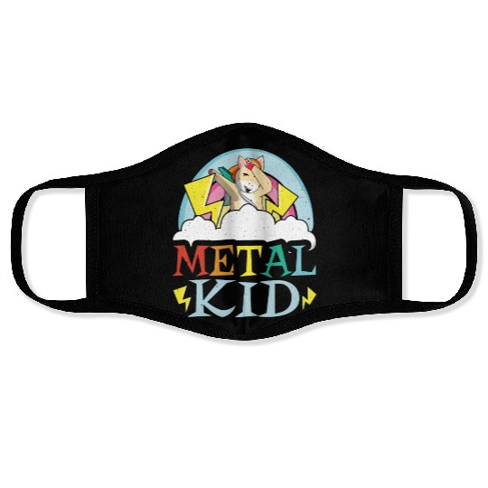 Guitar Metal Kid Music Rock Dab Unicorn Kawaii Face Masks